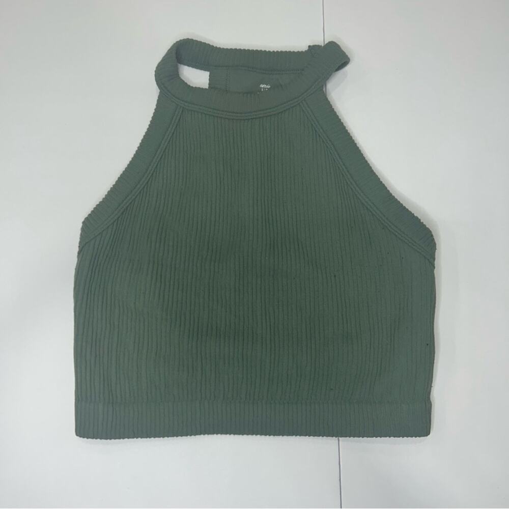 Aerie Sports Bra Green Ribbed women’s Size Small